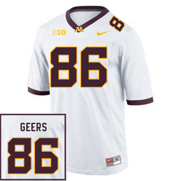 Men #86 Jameson Geers Minnesota Golden Gophers College Football Jerseys Sale-White
